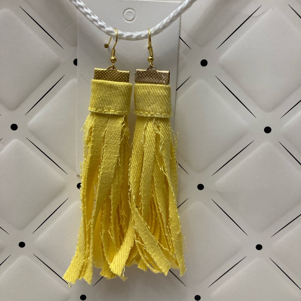 Denim earrings